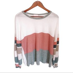 Pink Lily Striped Sweater